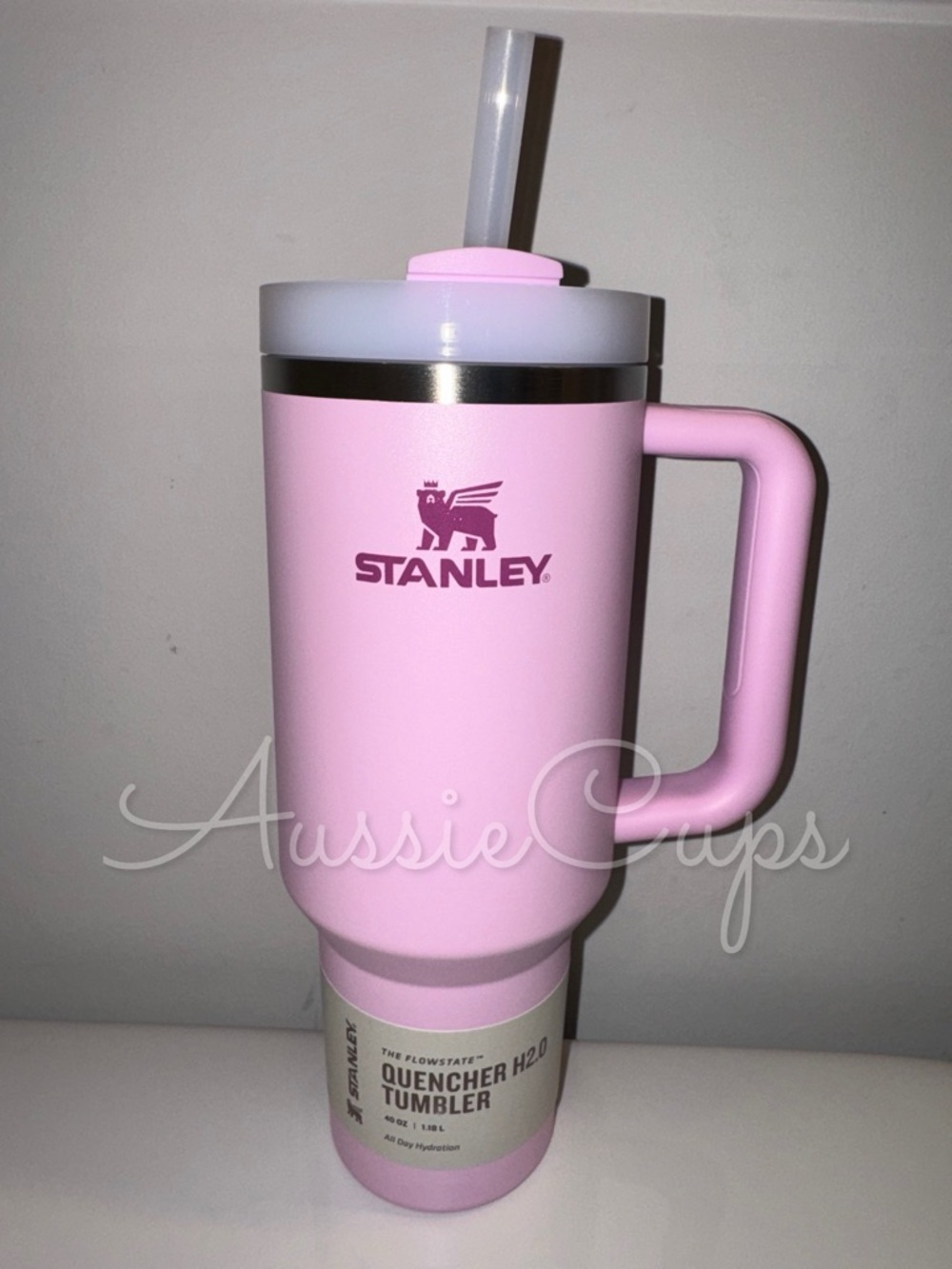 Stanley Cherry Blossom 40 oz Light Pink Quencher H2.0 Tumbler with Handle